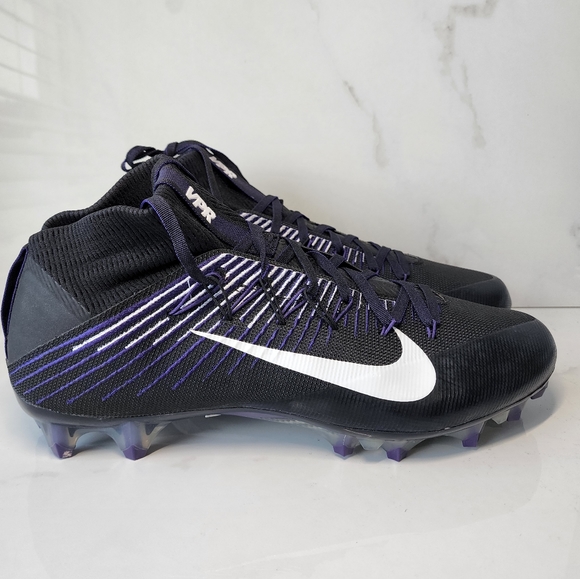 NIKE Vapor VPR Untouchable Men's Football Cleats Black Purple - Picture 3 of 9